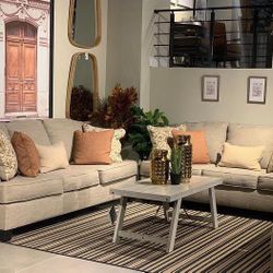 Almanza Wheat Living Room Set (Sofa And Loveseat) Couch Sofa Sectional Options 