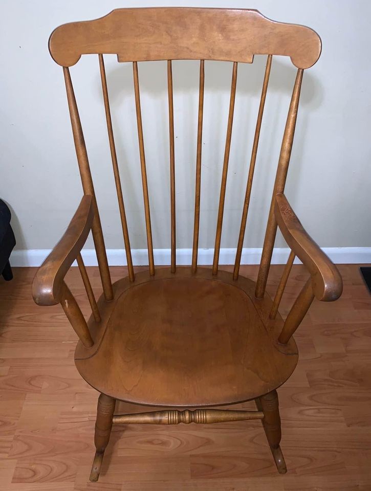 Vintage Wooden Rocking Chair (Nichols & Stone Co.)