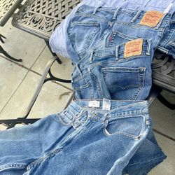 9  Pairs Levi Jeans Men’s  9  Pairs Of Jeans