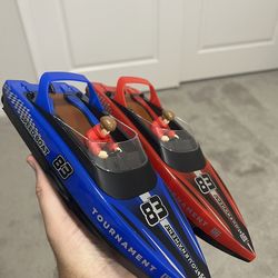 Remote Control Boat, 2 Packs 10 inch Fast Speed RC Boat 15 KPH for Pools & Salt Water, Summer Toys for Adults and Ideal Gifts for Kids Boys Age 6 7 8-