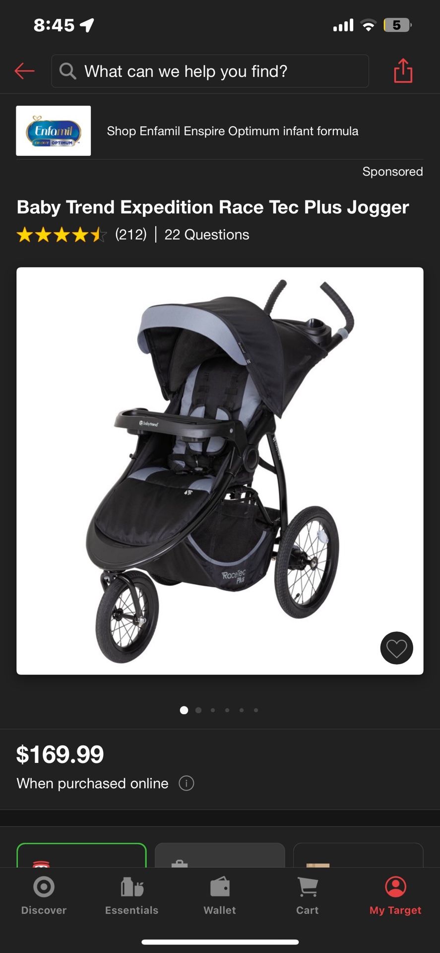 Brand New Stroller Running Jogging
