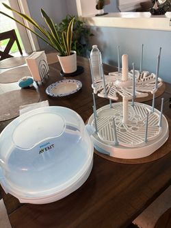 bottle rack and microwave sterilizer