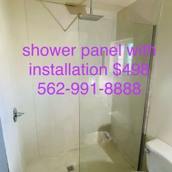 Fixed Shower Panel Tempered Glass