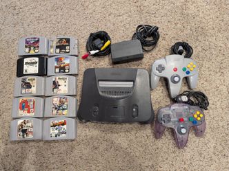 Nintendo N64 game bundle! works great!