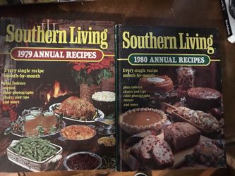 Southern Living 1979 and 1980 Annual Recipe Hardcover cookbooks & Bundt Cookbook Nordic Ware paperback.