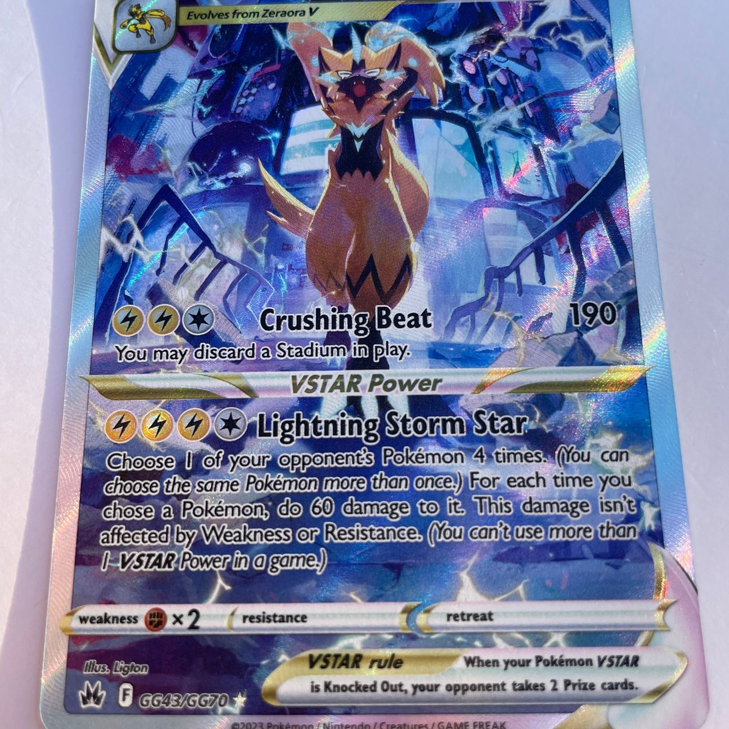 zeraora vstar pokemon card Crown Zenith Full Art #GG43 PSA 10 this card is the perfect way to showcase your collection. Zeraora Vstar Galarian Gallery Gold