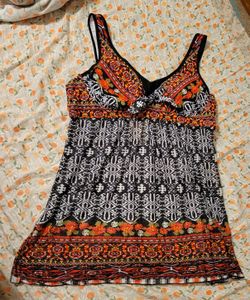 $30.00 2 Piece Tankini & Shorts Xl NWT Tribal Detail Cutout