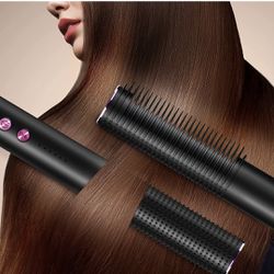 Hair Straightener Brush, AutoYet straightening Brush with 2-in-1 straightening Comb for Straightener and Curly Hair, Anti-Scald Heated Function Fast H