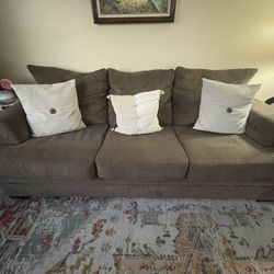 Sofa With Queen sized Sleeper And Accent Chair