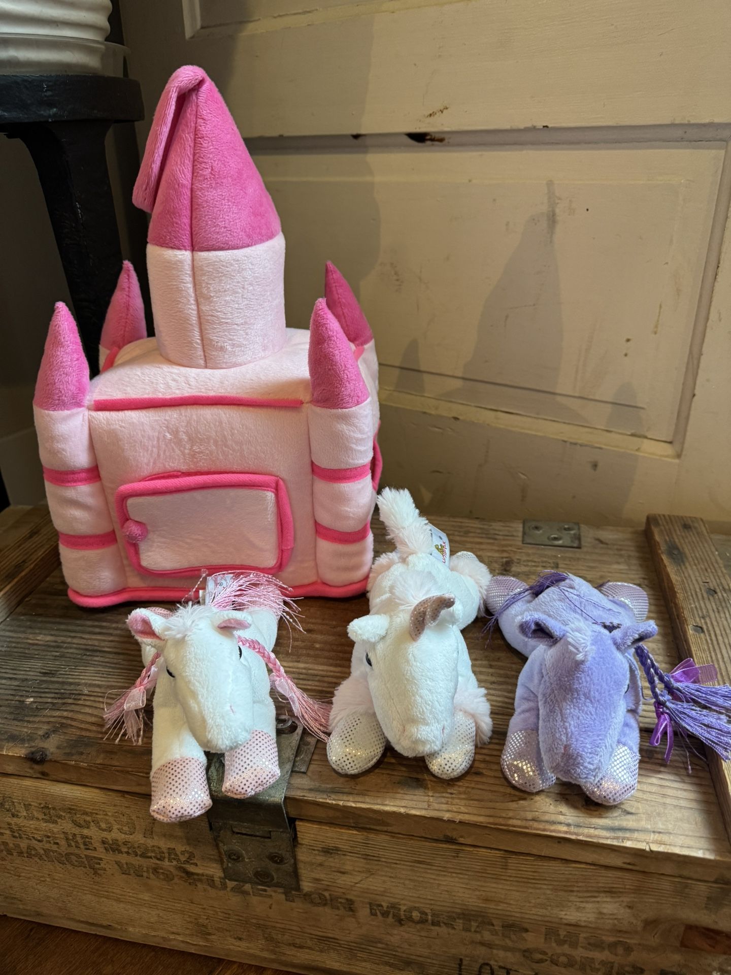 Unipak Pink Plush Unicorn Castle.