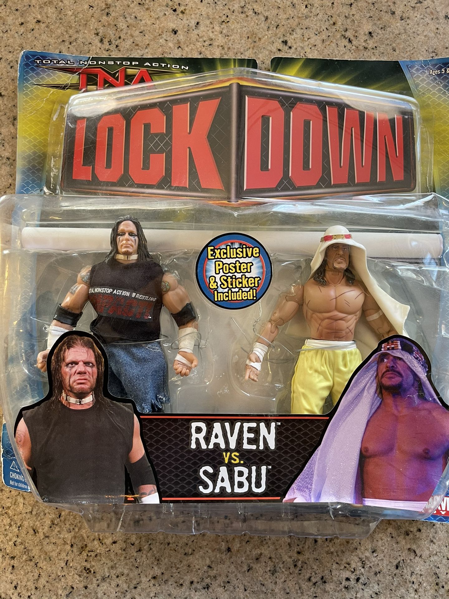 WWE TNA RAVEN vs. SABU WRESTLING FIGURES