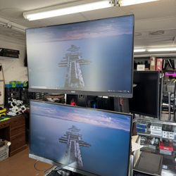 Lot of 2 Philips 27″ Monitors – 1920×1080, 100Hz, Dual V271VBLB/27 – Great Condition 