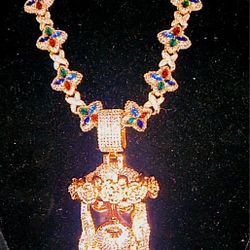 MOISSANITE VVS1 ROSE GOLD CLOVER CHAIN 