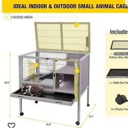😀 Aivituvin-AIR53 Small Rabbit Hutch with Pull Out Tray (Inner Space 6.49ft², In The Box