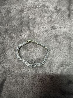 Cubic Zirconia Silver Bracelet 6,5”