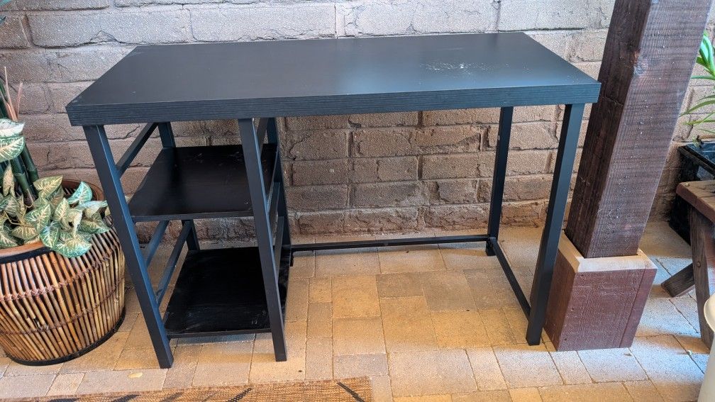 Small Black Table/Desk 43"W x 19"D x 30"H