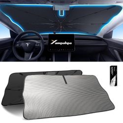 BRAND NEW Windshield Sun Shade Umbrella With 360° Rotation Bendable Handle for Cars, (57”x31”)