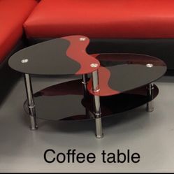 New Coffee Table Red/black 