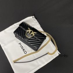 PINKO Mini Love Bag One Chevron Shoulder Bag 