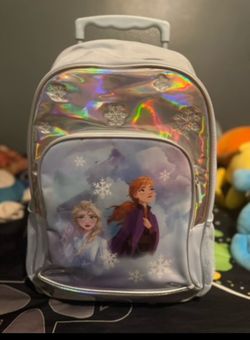 Disney Frozen Elsa Anna Rolling Backpack Holographic