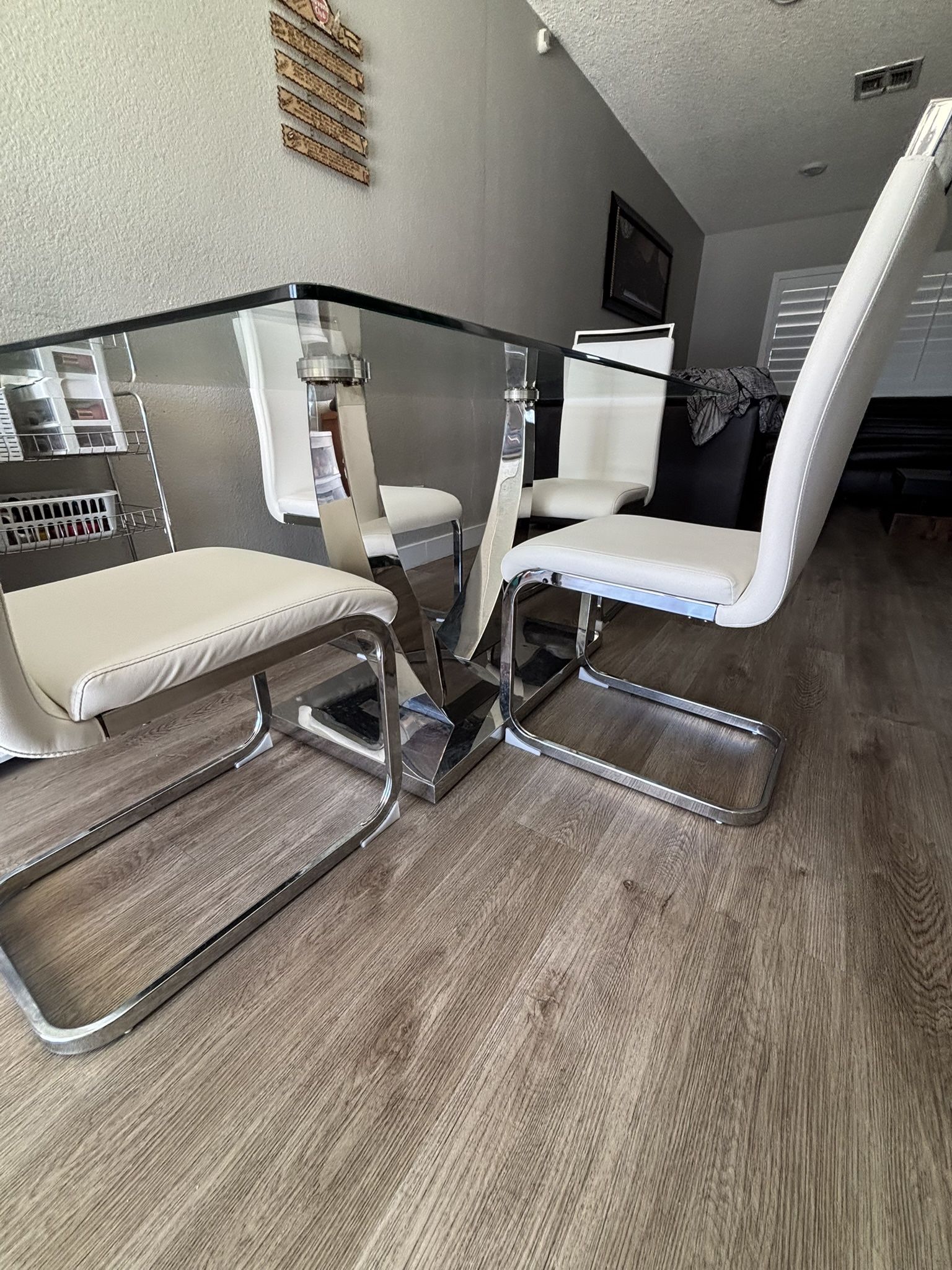 DINING SET 4 PIECES LARGE TABLE