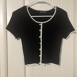 Black And White Crop Tops