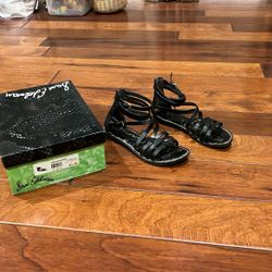 Sam Edelman Black Leather Strappy Sandals 