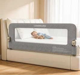 Bed Rail For Toddlers, 75in Foldable ToddlerBed Rails, New, Color Gray