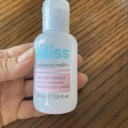 NWT Bliss Makeup Melt Dry/wet Gentle  Jelly Cleanser With Rose Flower 