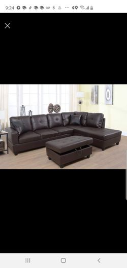 Sectional and ottoman