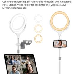 Ring light with Adjustable Metal Stand and Phone Holder