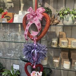 3 Tier Outdoor Valentine With Dried Lilac