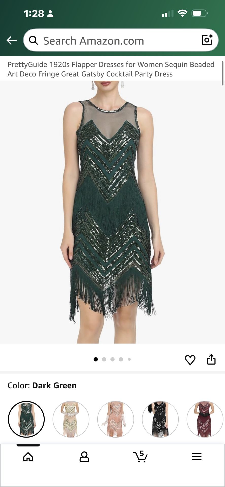 Pretty Guide. Style. 5014. Saze. 16. PrettyGuide 1920s Flapper Dresses for Women Sequin Beaded Art Deco Fringe Great Gatsby Cocktail Party Dress What