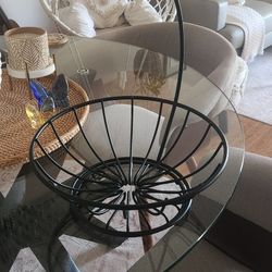 Decorative Metal Basket with Handle – Brand New