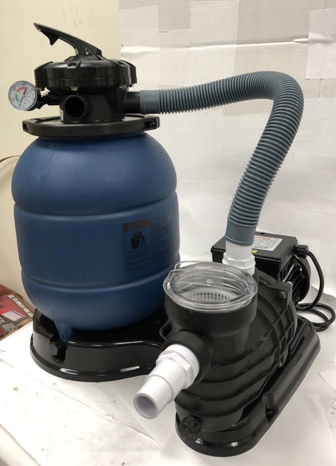 12” sand filter and water pump system for intex above ground pool