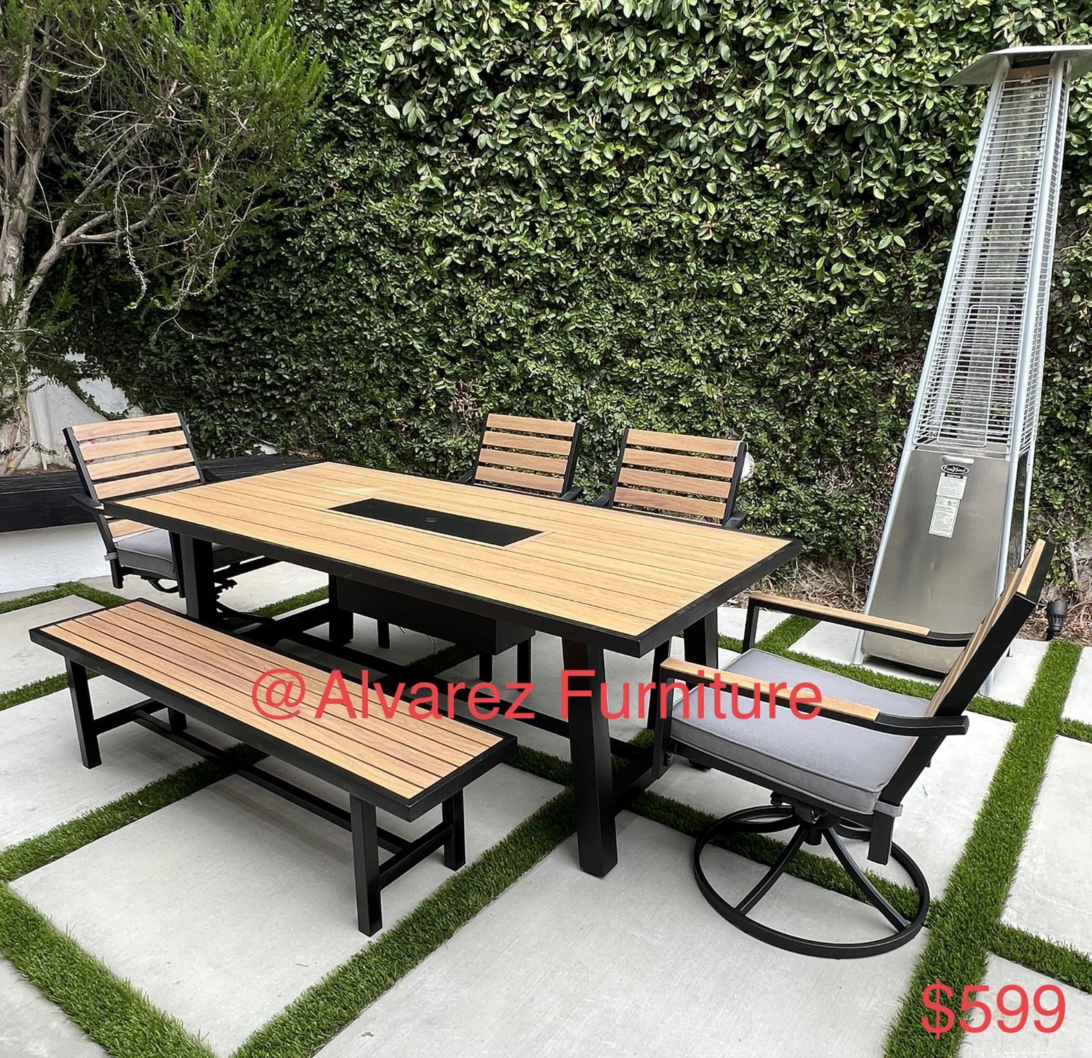 Patio Furniture Outdoor Dining Table With Cooler