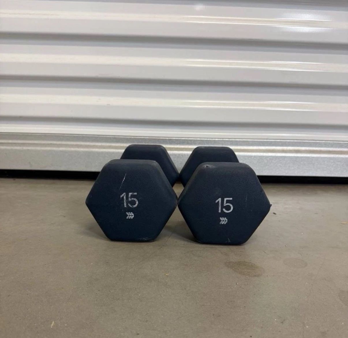 Rainforest Basics Neoprene Coated Hex Dumbbell Set 15 Pounds