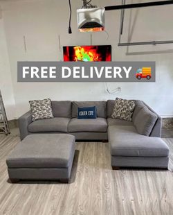 Large gray Costco sectional free delivery