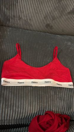 Hanes red bra
