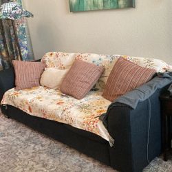 Dark Blue Sofa And Loveseat-  $50 OBO