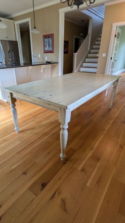 Solid Wood Distressed Dining Table