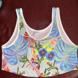 Women's Nike Size S Hyper Femme Cropped Tropical Tank Top CJ5005 632 NWT 