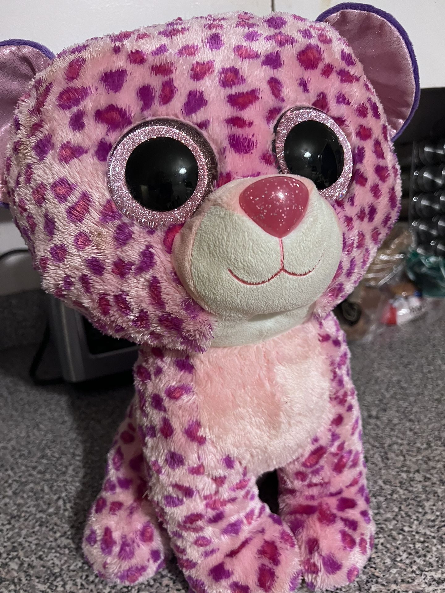 Large Pink Leopard Beanie Boo
