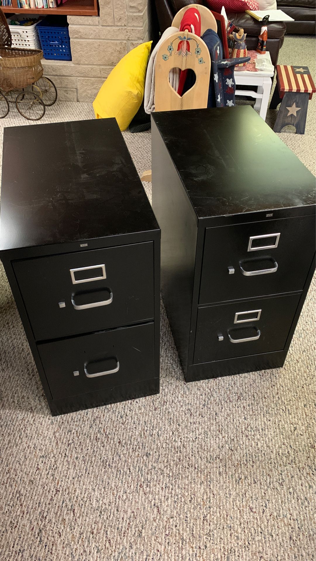 Matching Black Metal File Cabinets (1 left)