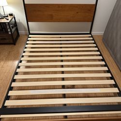 Queen Bed Frame – Solid Wood, Excellent Condition