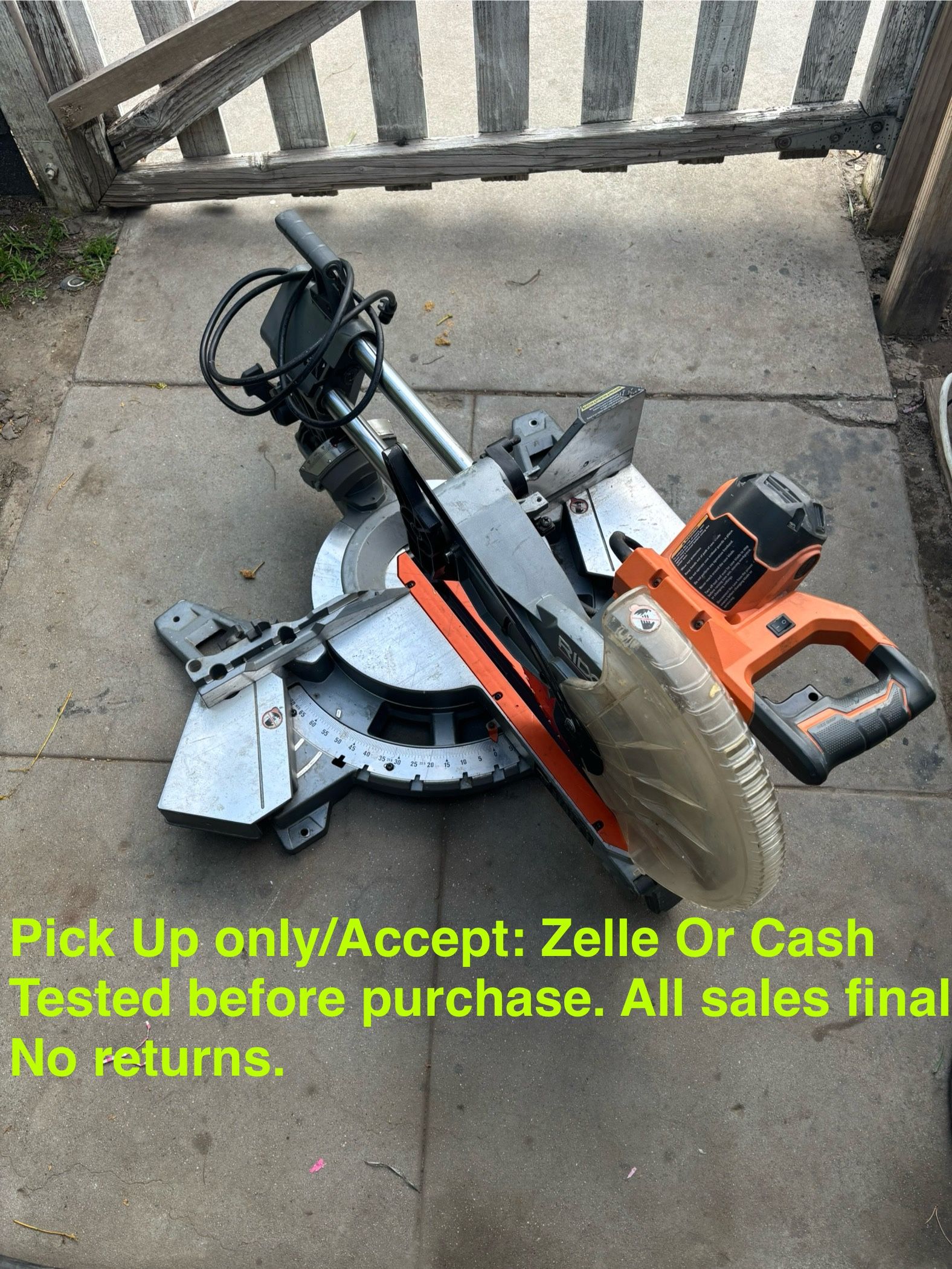 Ridgid Sliding Miter Saw