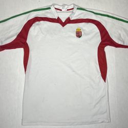 Vintage Y2k Hungary National Team V Neck Soccer T Shirt Size xl. 