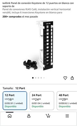 iwillink 12 Port Blank Keystone Patch Panel
