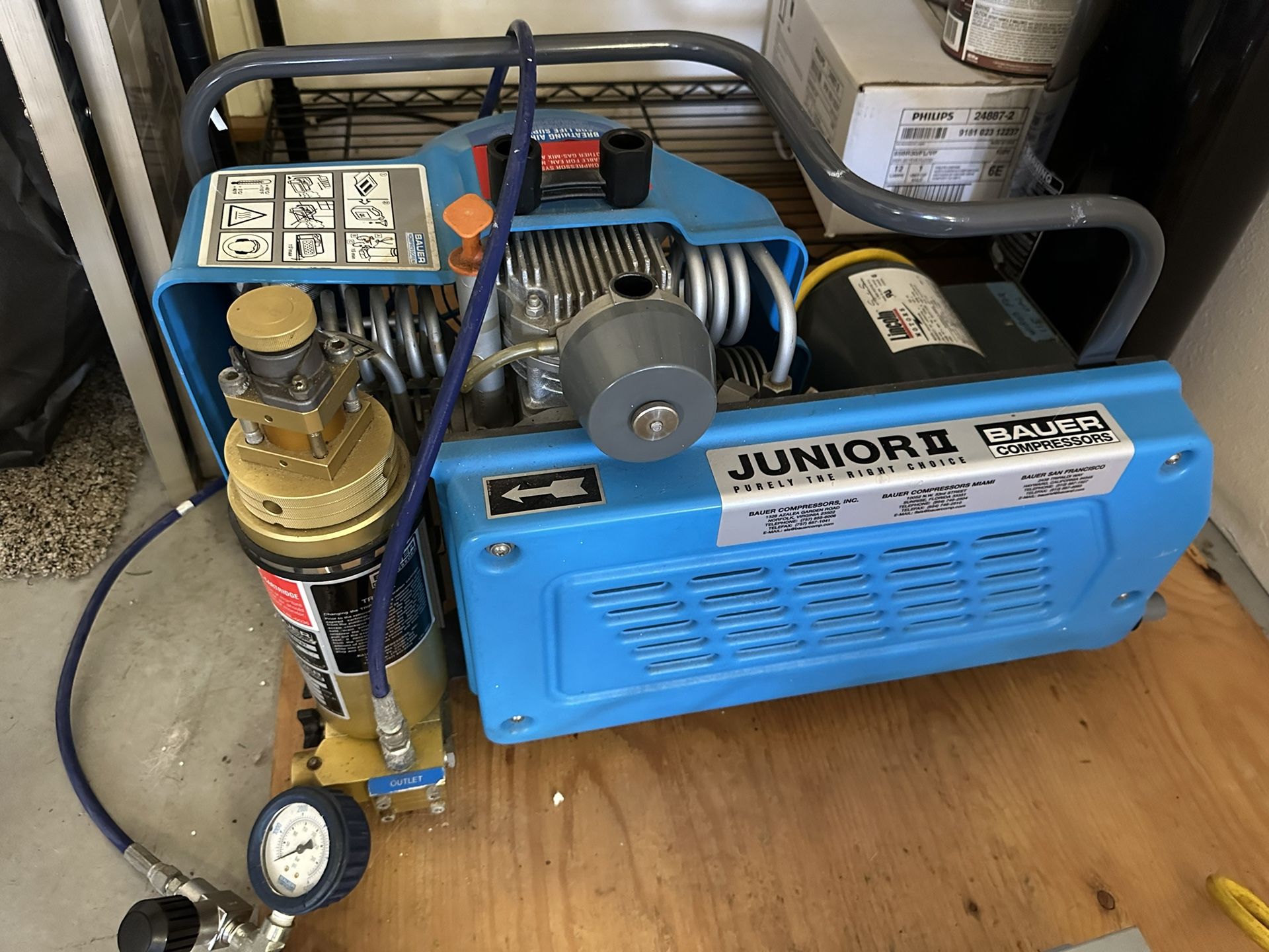 Dive Compressor Bauer Junior II 115v electric