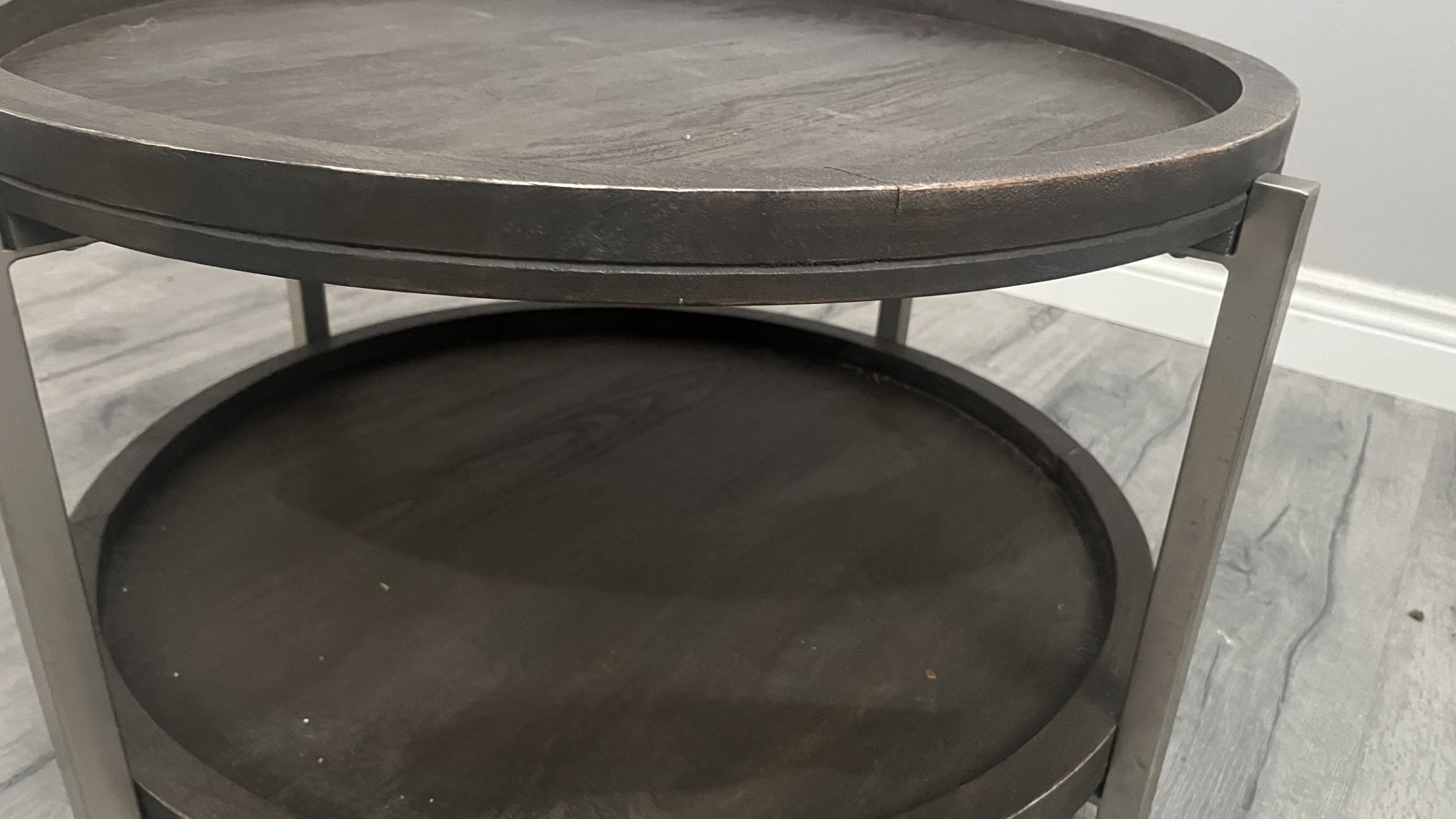 Modern 2-Tier Round Coffee Table
